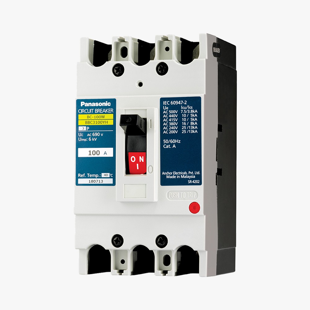 MCCB 3P 63A, 100A 10kA 415VAC