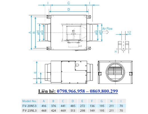quat hut cabinet fv-20ns3 & fv-20nl3