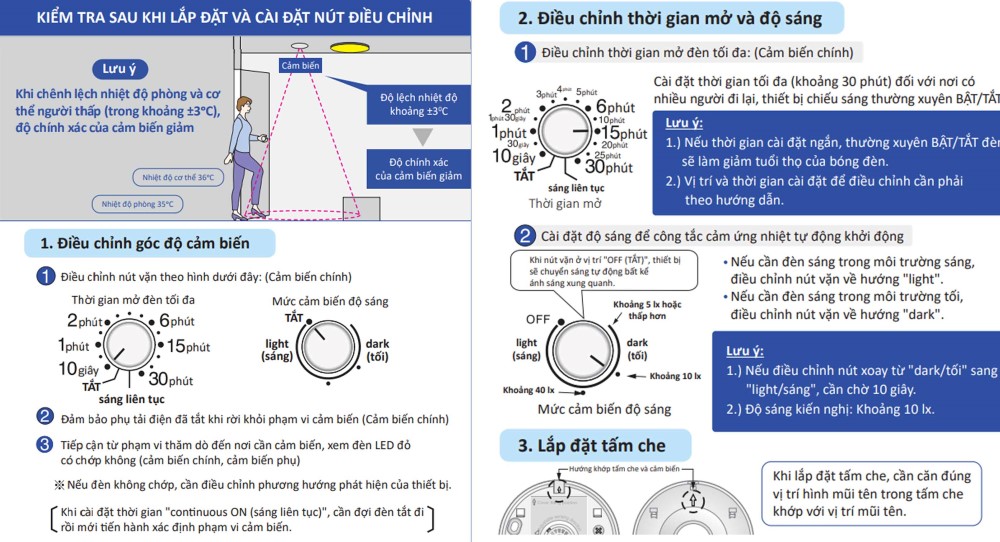 cài đặt nút sau